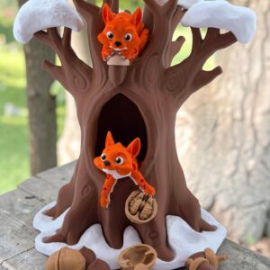 Wiewiórki na drzewie