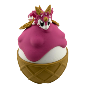 Smocze jajko z różowym smokiem – dekoracyjna figurka 3D